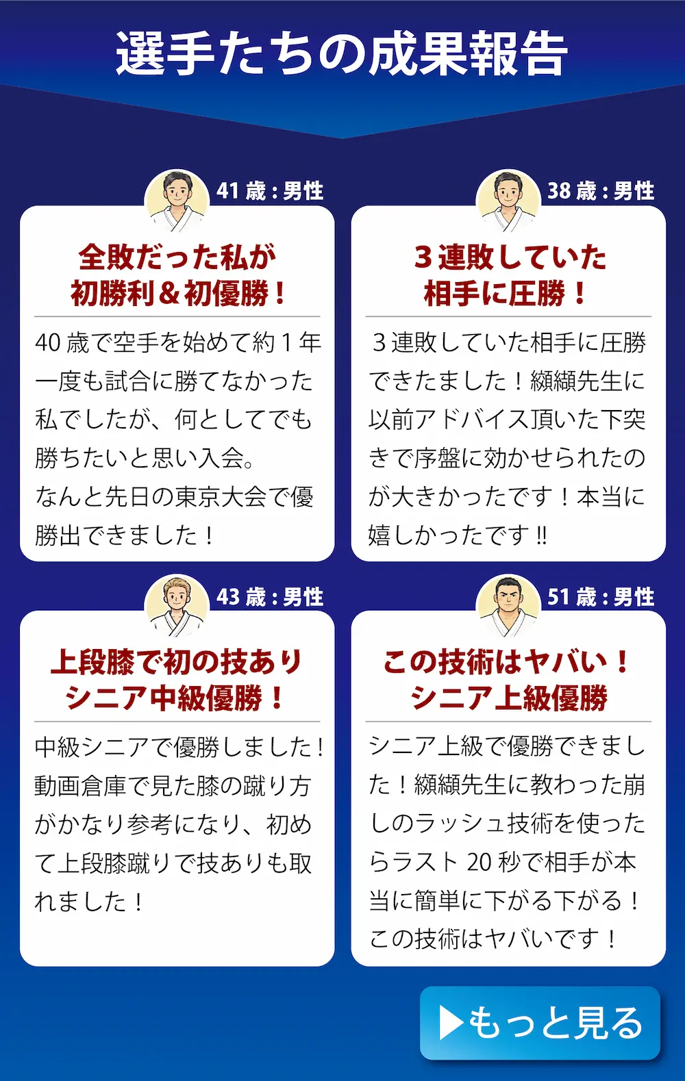 選手たちの成果報告1（タップで次の画像を表示）