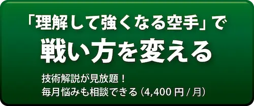 理解して強くなる空手で戦い方を変える（4,400円/月）